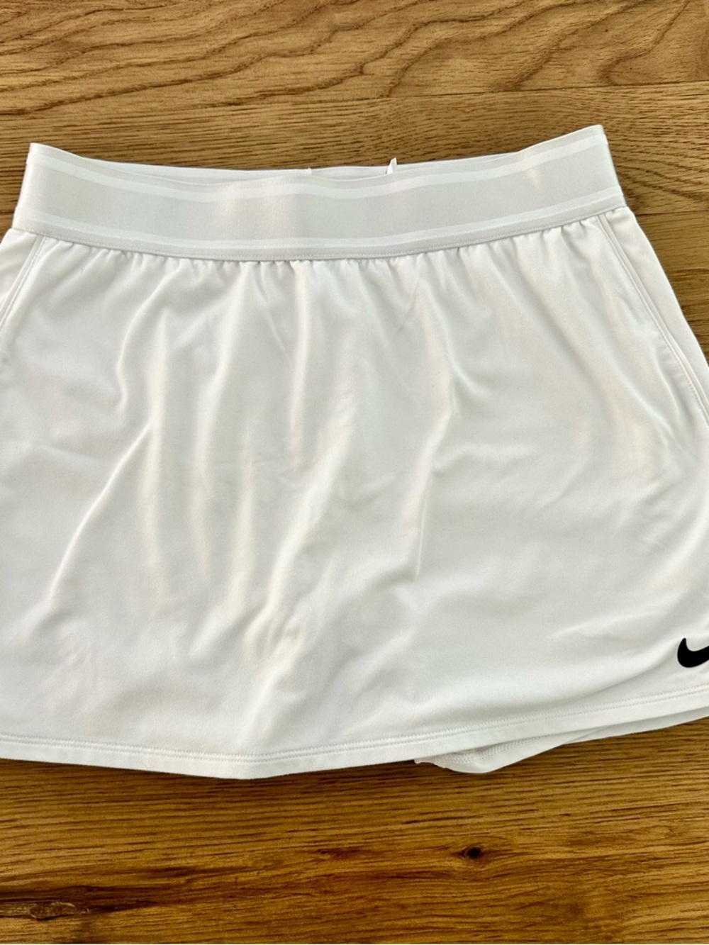 Nike White Women's Athletic Skort with Hidden Shorts